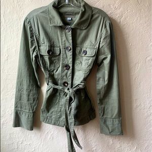 Caslon Army Green Cotton Utility Jacket